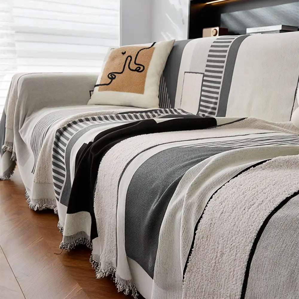 Stripe Art Scratch Scratch Chenille Multifuncional Sofa Protector Couch Cubierta
