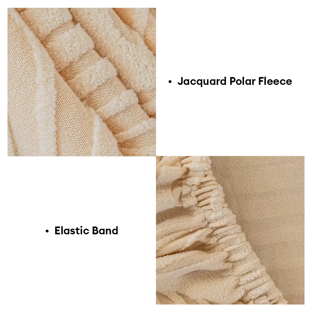 Wave Jacquard Polar Fleece Antistatic Protection Full Wrap Couch Cover