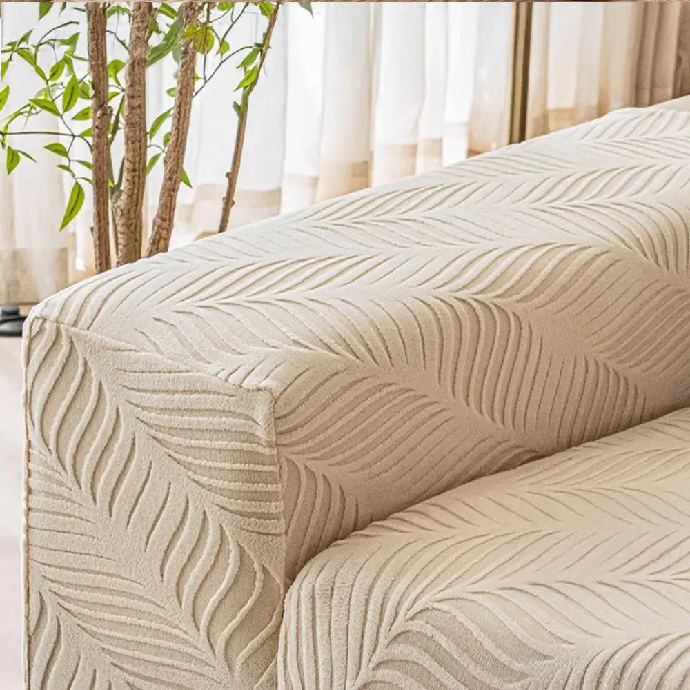 Wave Jacquard Polar Fleece Antistatic Protection Full Wrap Couch Cover