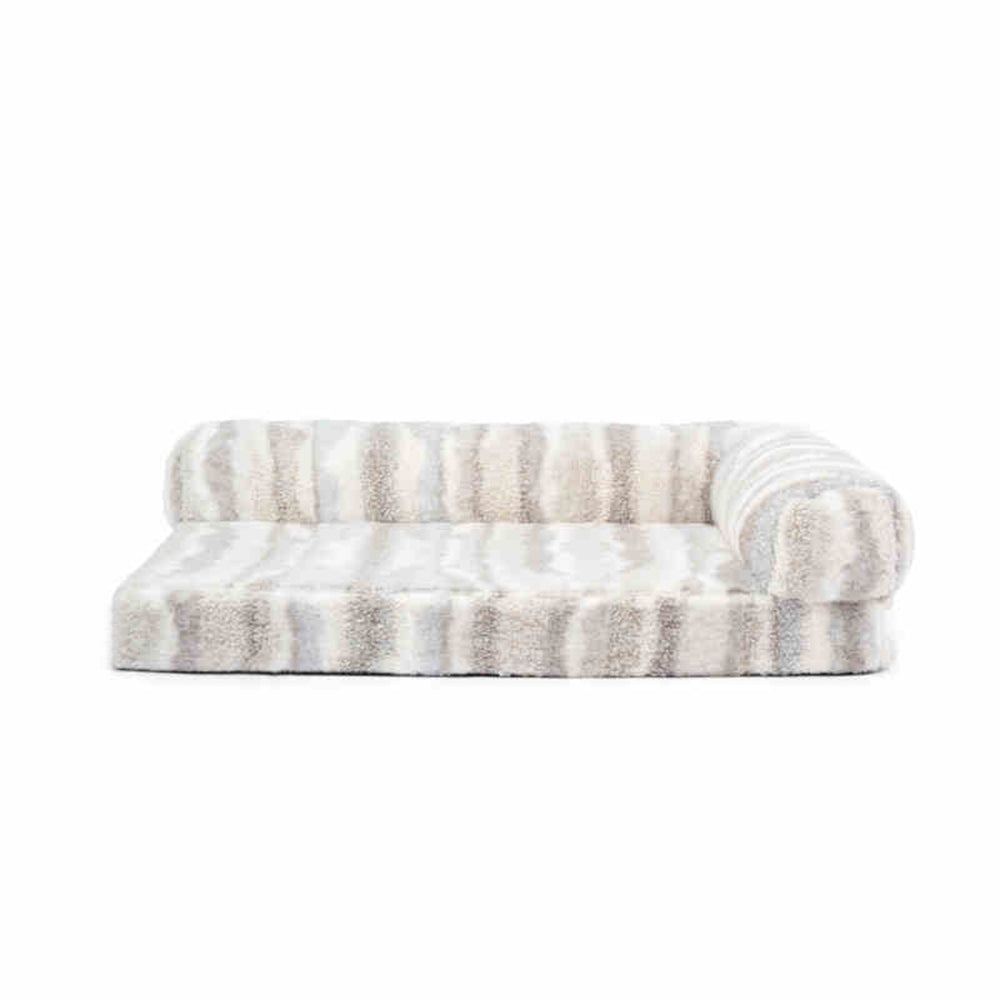 Grand lit orthopédique amovible et lavable pour chien et chat, motif zèbre