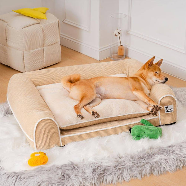 Divano del cane ortopedico a doppio strato in flanella deluxe