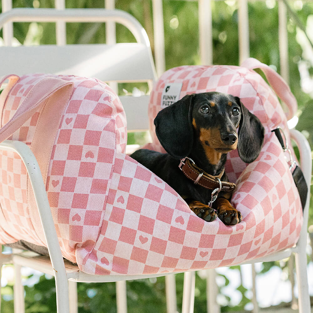 Letto a scacchiera vintage a scacchiera per cani letto