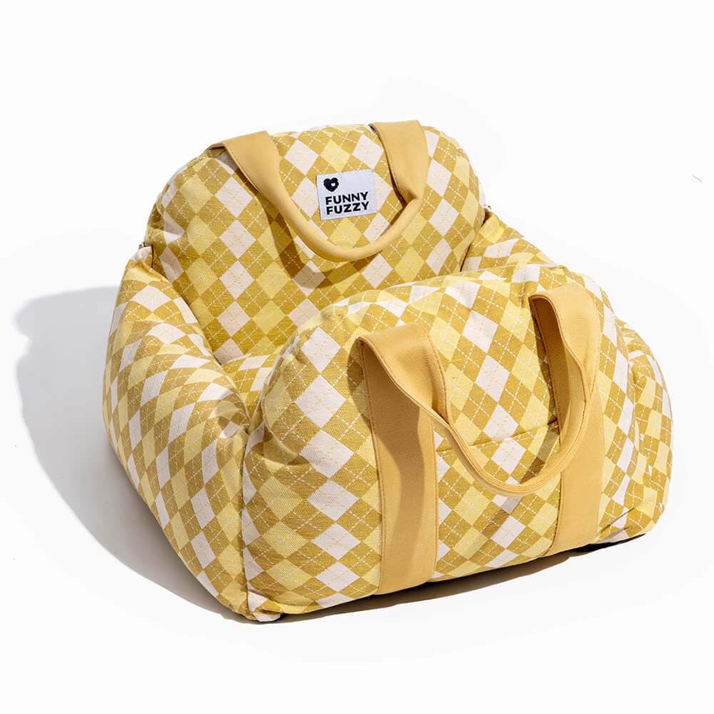 Letto a scacchiera vintage a scacchiera per cani letto