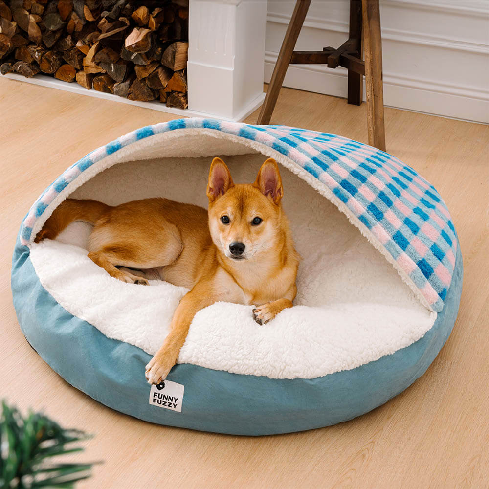 Lit rond pour chien Dream Hideaway à baldaquin pour animal de compagnie