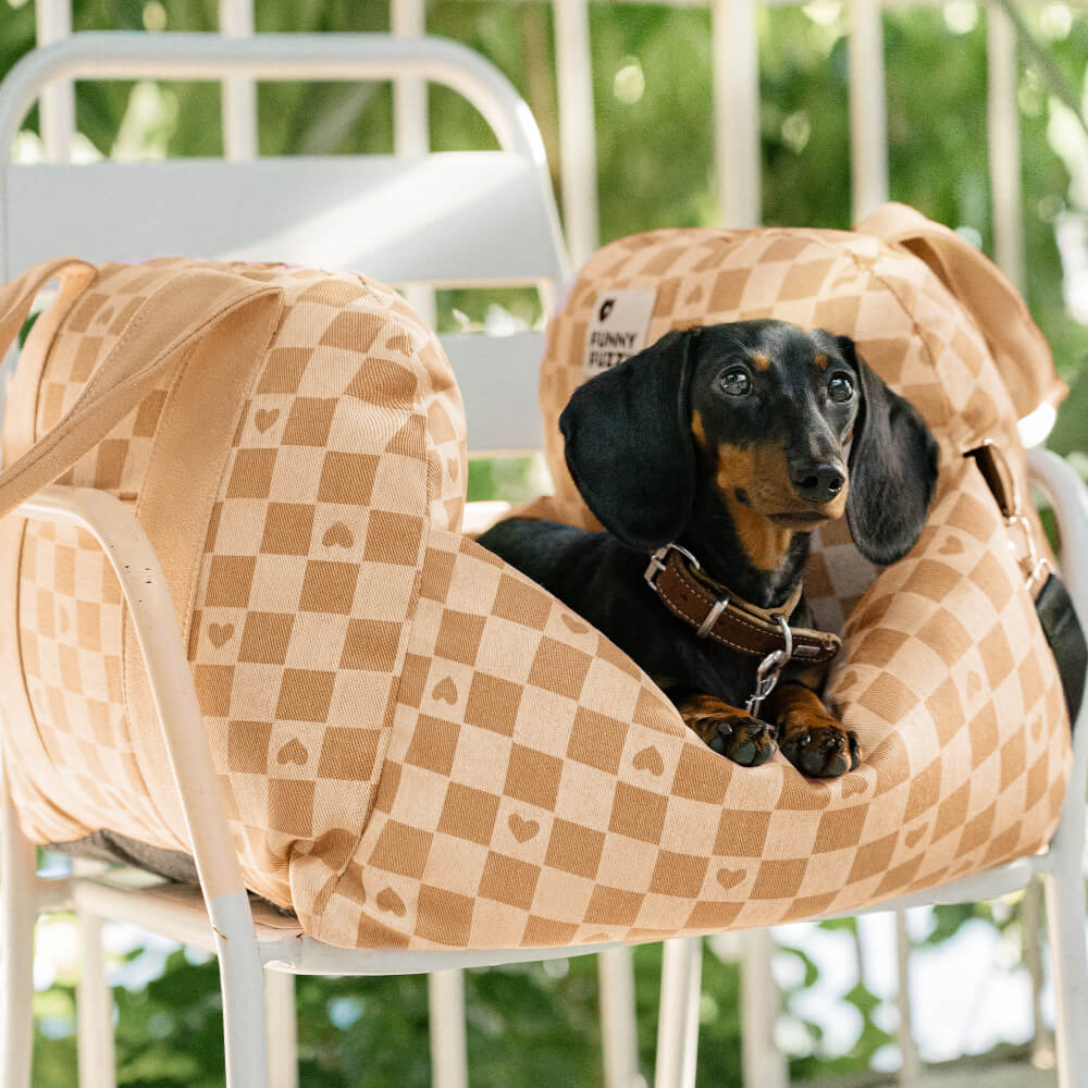 Letto a scacchiera vintage a scacchiera per cani letto