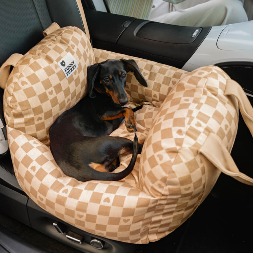 Letto a scacchiera vintage a scacchiera per cani letto