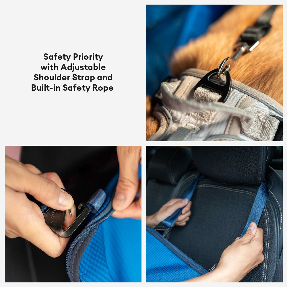 Lightweight Waterproof Safety Dog Booster Car Seat & Pet Carrier - Gympet
