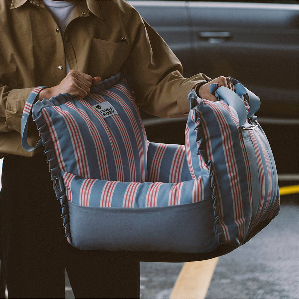 Booster di sedili per auto impermeabili per cani impermeabili a strisce di pizzo