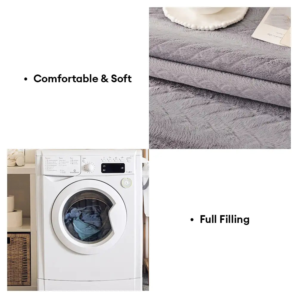 Lazy Chic Plush Winter Sofa Protector Skin-Friendly Couch Cover