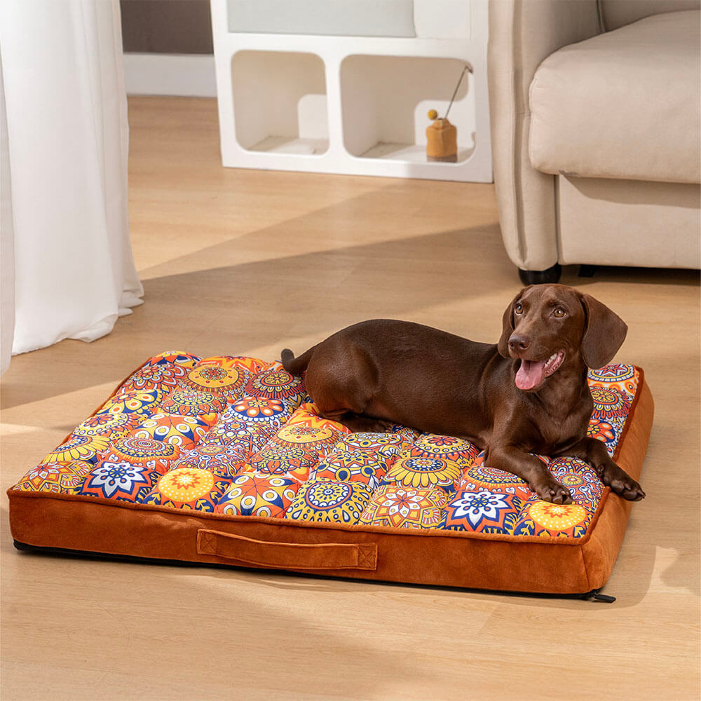 Oreiller orthopédique marocain à soutien complet, épais et confortable, lit pour chien