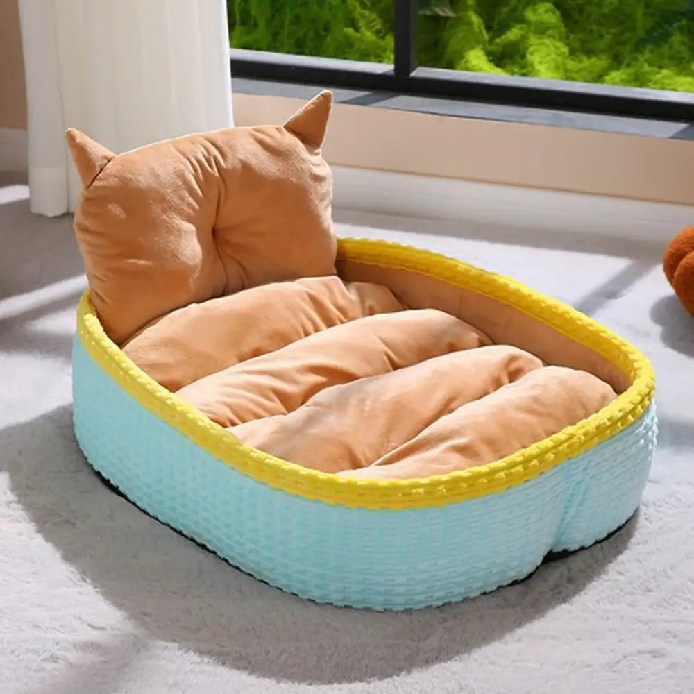 Neck Support Soft Heighten Frame Deep Sleep Pet Lounger Pillow Dog Bed