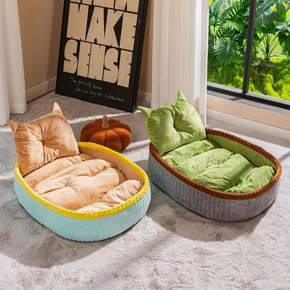 Neck Support Soft Heighten Frame Deep Sleep Pet Lounger Pillow Dog Bed