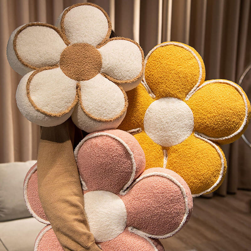 Peluche fiore decorativo cuscino