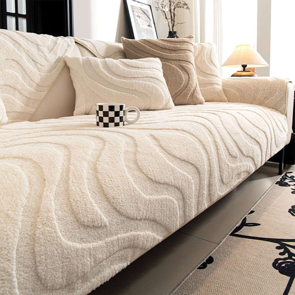 Coperchio di divano di divano non slip jacquard.
