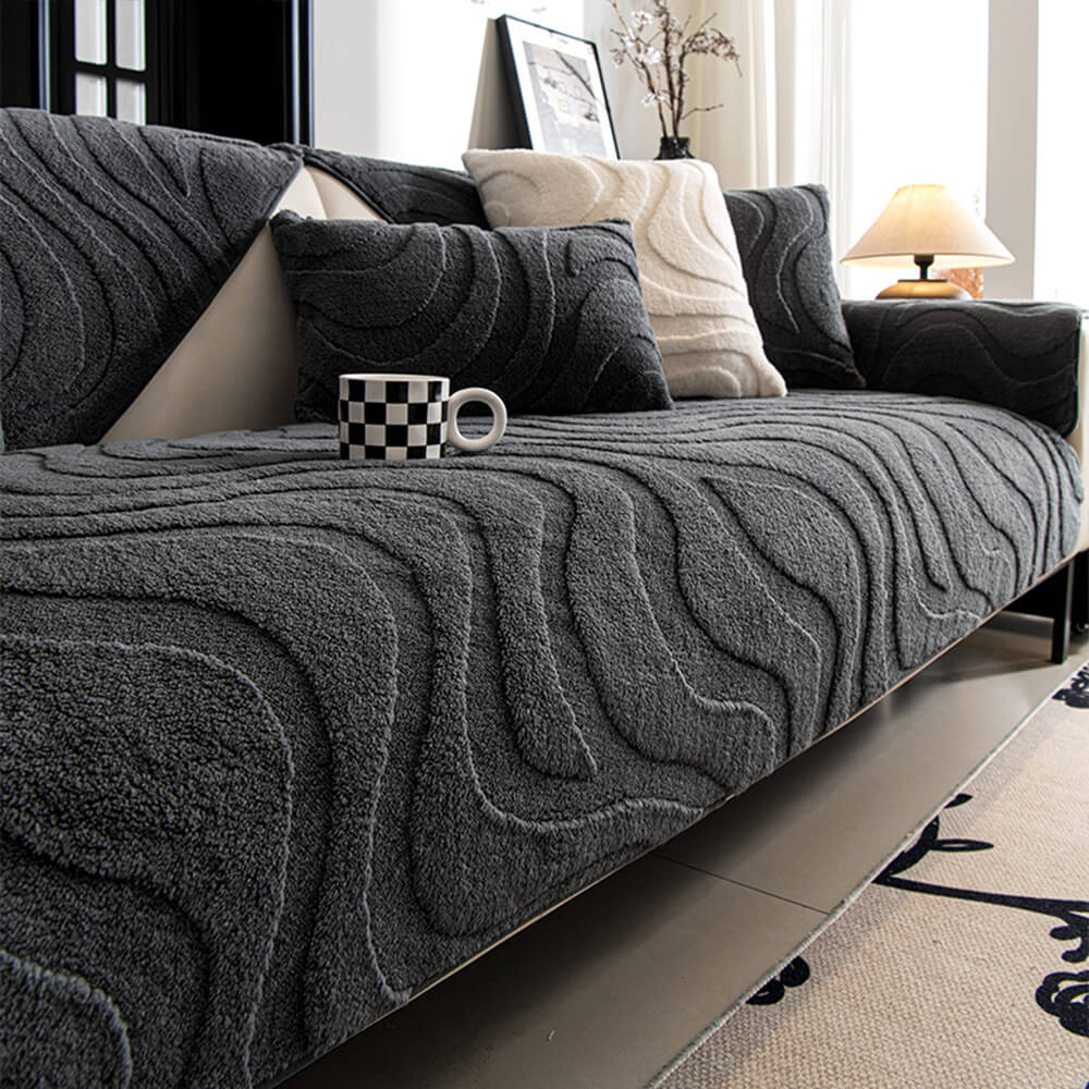 Coperchio di divano di divano non slip jacquard.
