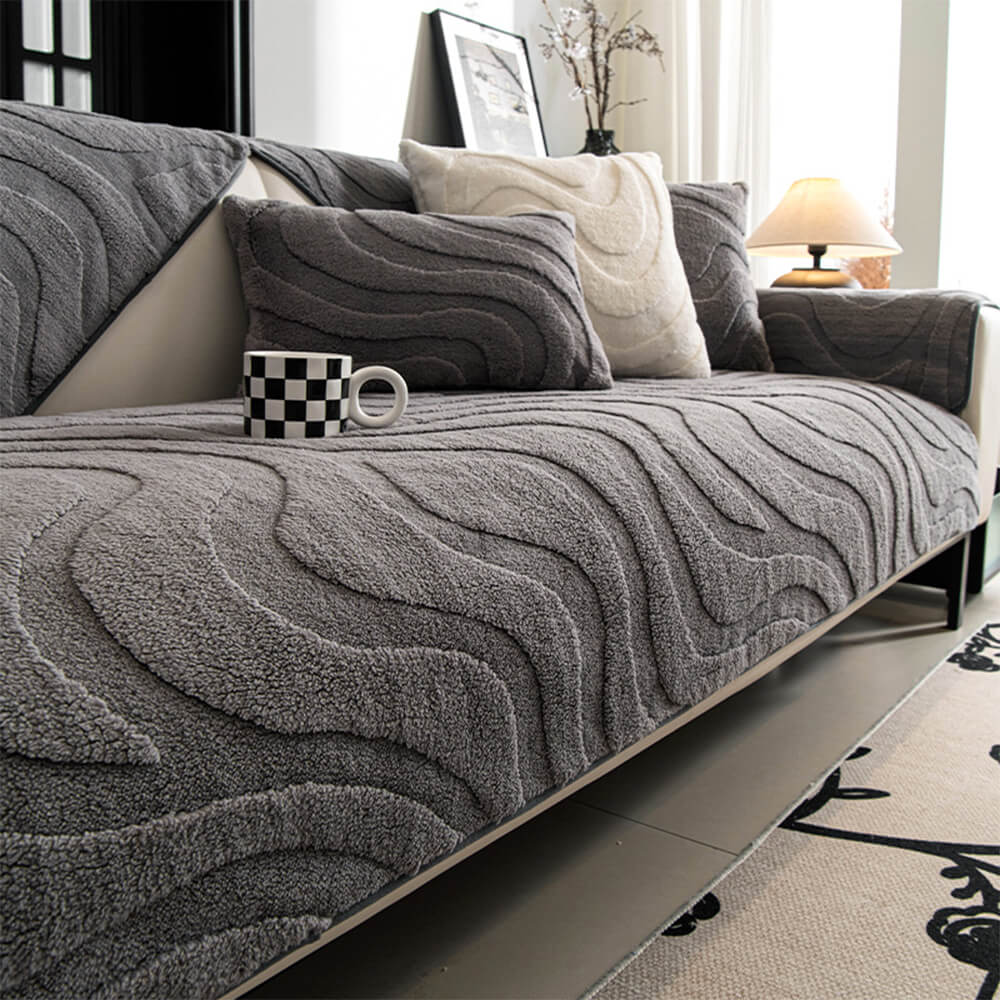 Coperchio di divano di divano non slip jacquard.