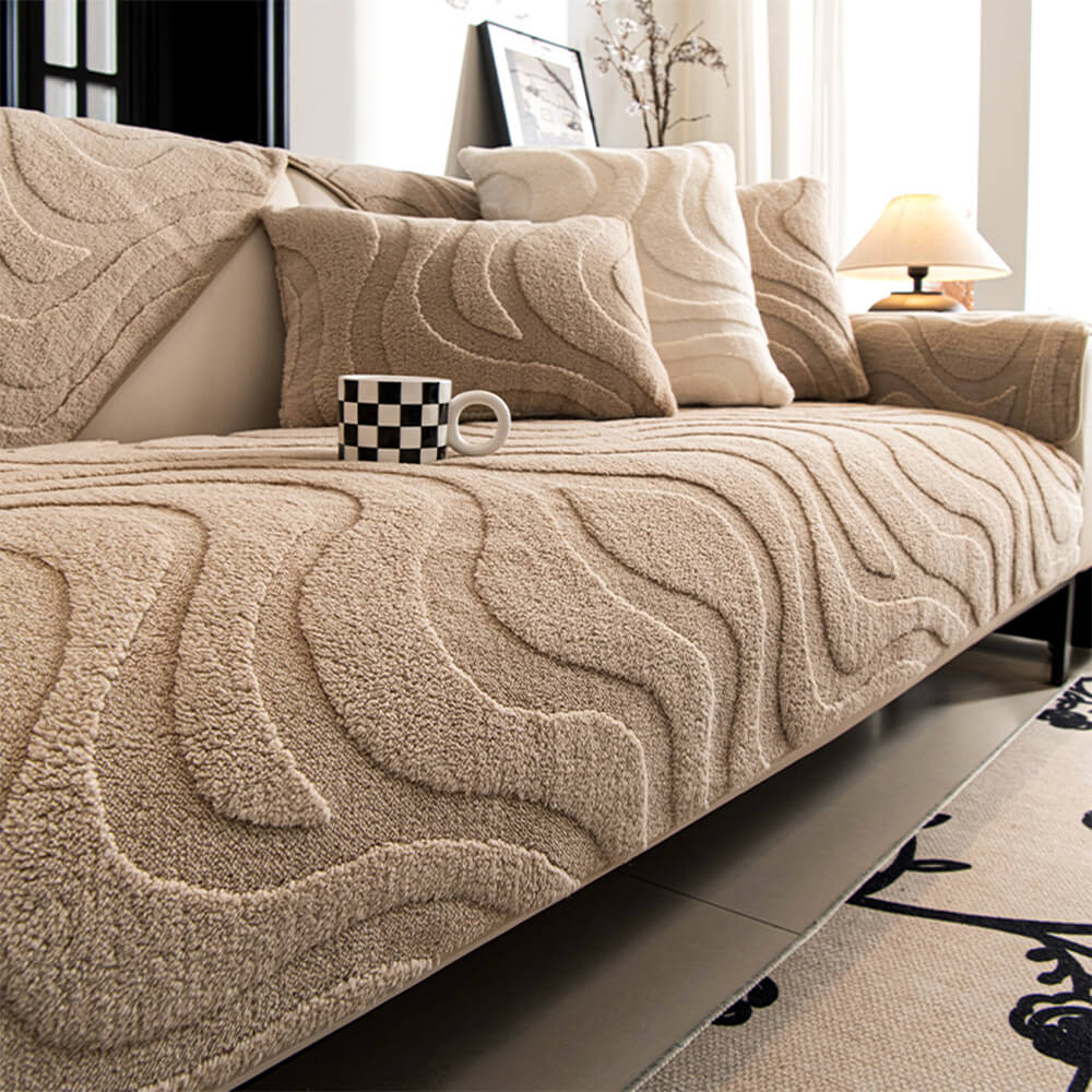 Coperchio di divano di divano non slip jacquard.