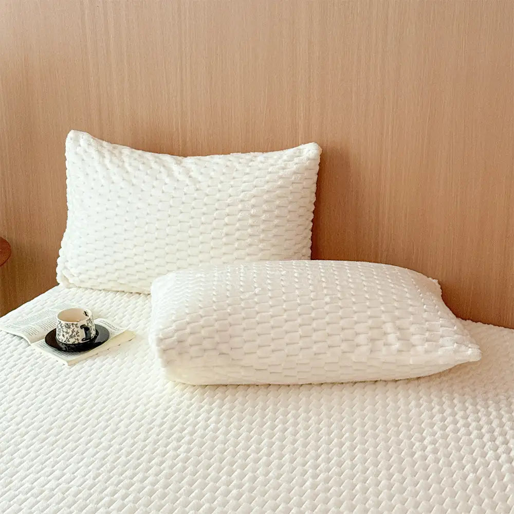 Housse de matelas drap-housse en velours de lait chaud gaufré de style baroque