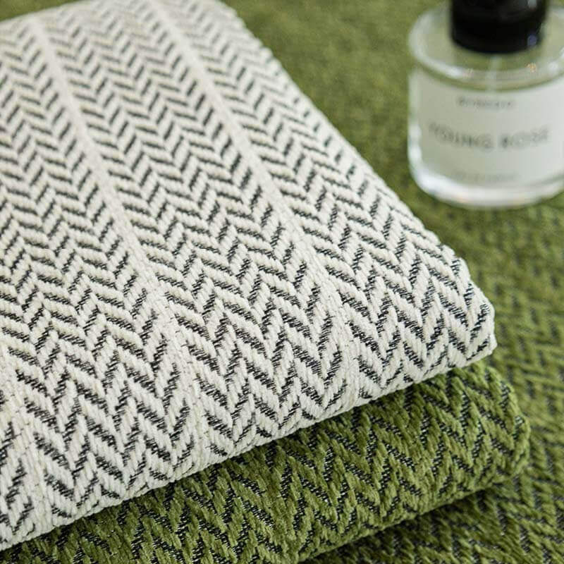 Coperchio di divano a spina di aringo antringone di chenille di colore solido