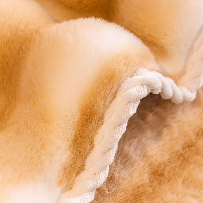 Bellissima copertina di divano peluche a stripe a stripe a gradiente