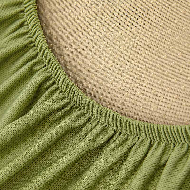 Housse de protection universelle en chenille extensible pour canapé à chevrons