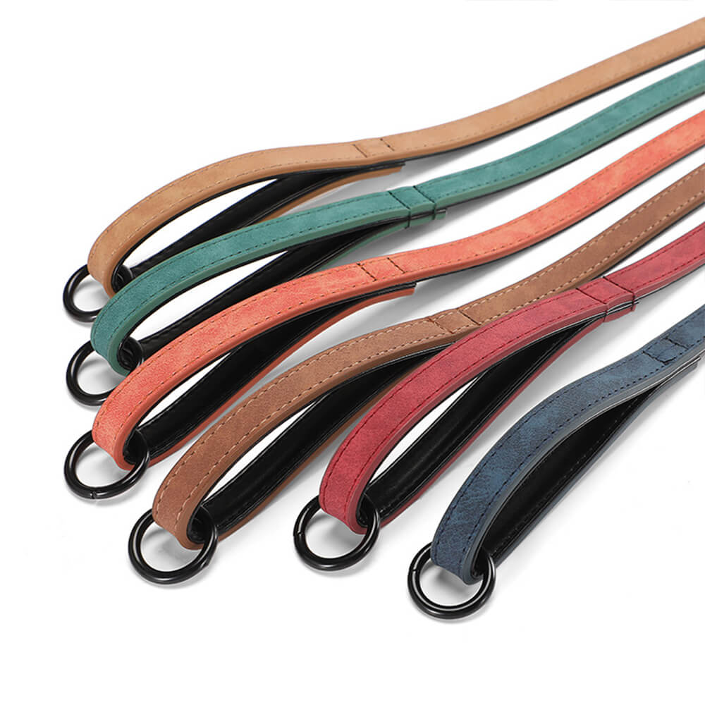 Set de correa para perros de cuello de cuello suave de cuero suave de cuero suave