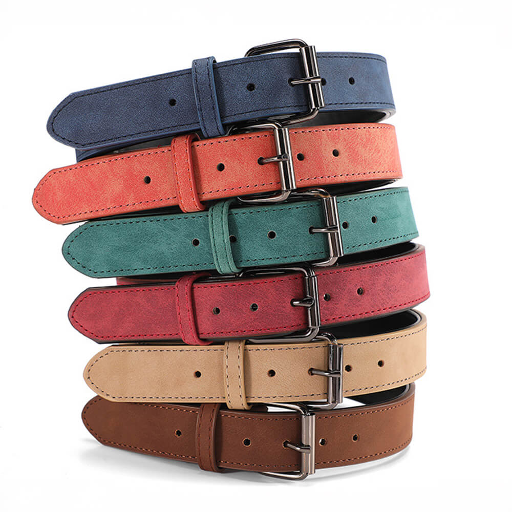 Set de correa para perros de cuello de cuello suave de cuero suave de cuero suave