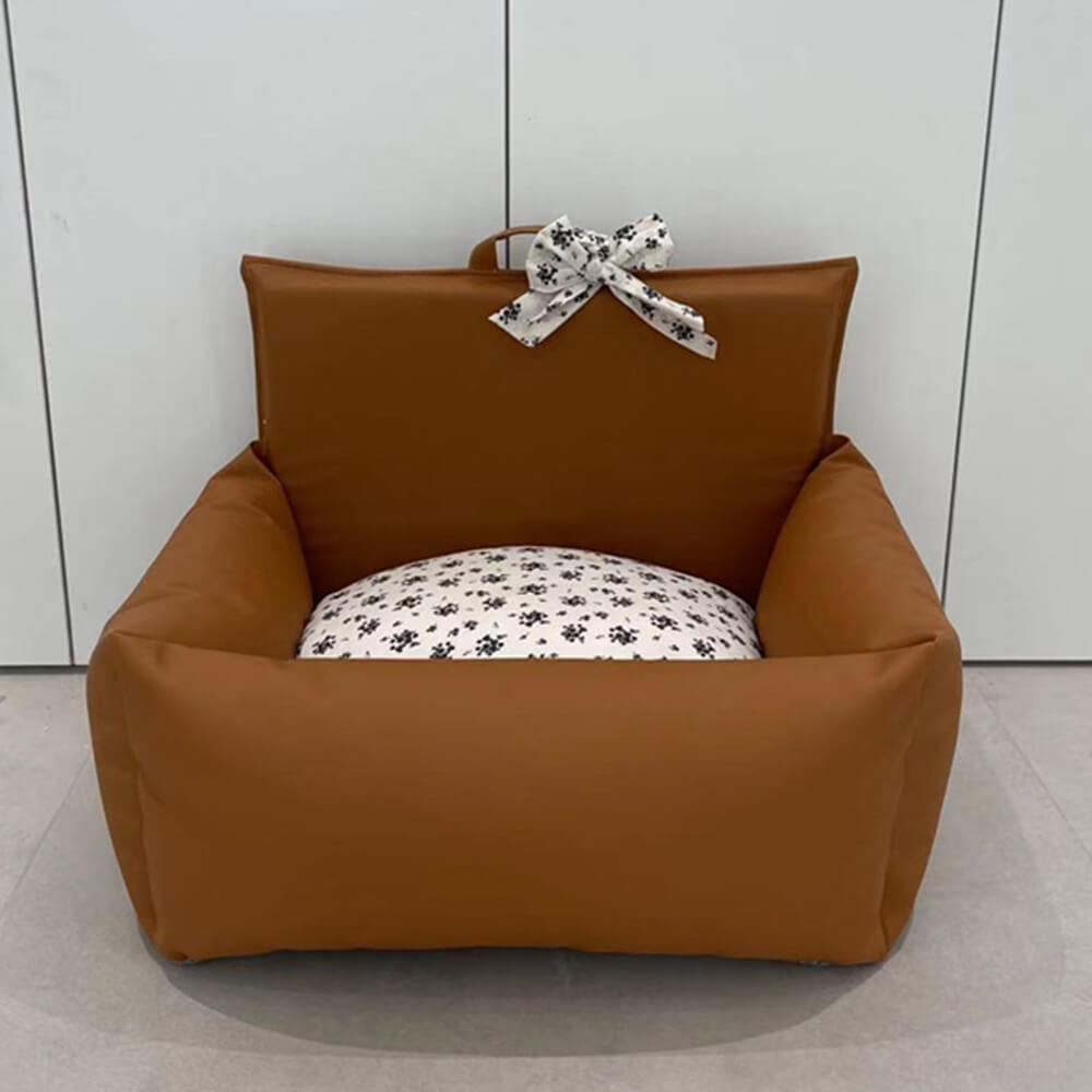 Letto per cucciolo di cucciolo anti-scratch in vetrina in vetrina floreale floreale