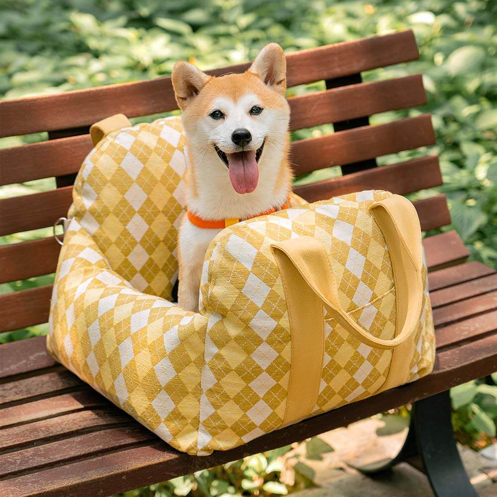 Letto a scacchiera vintage a scacchiera per cani letto