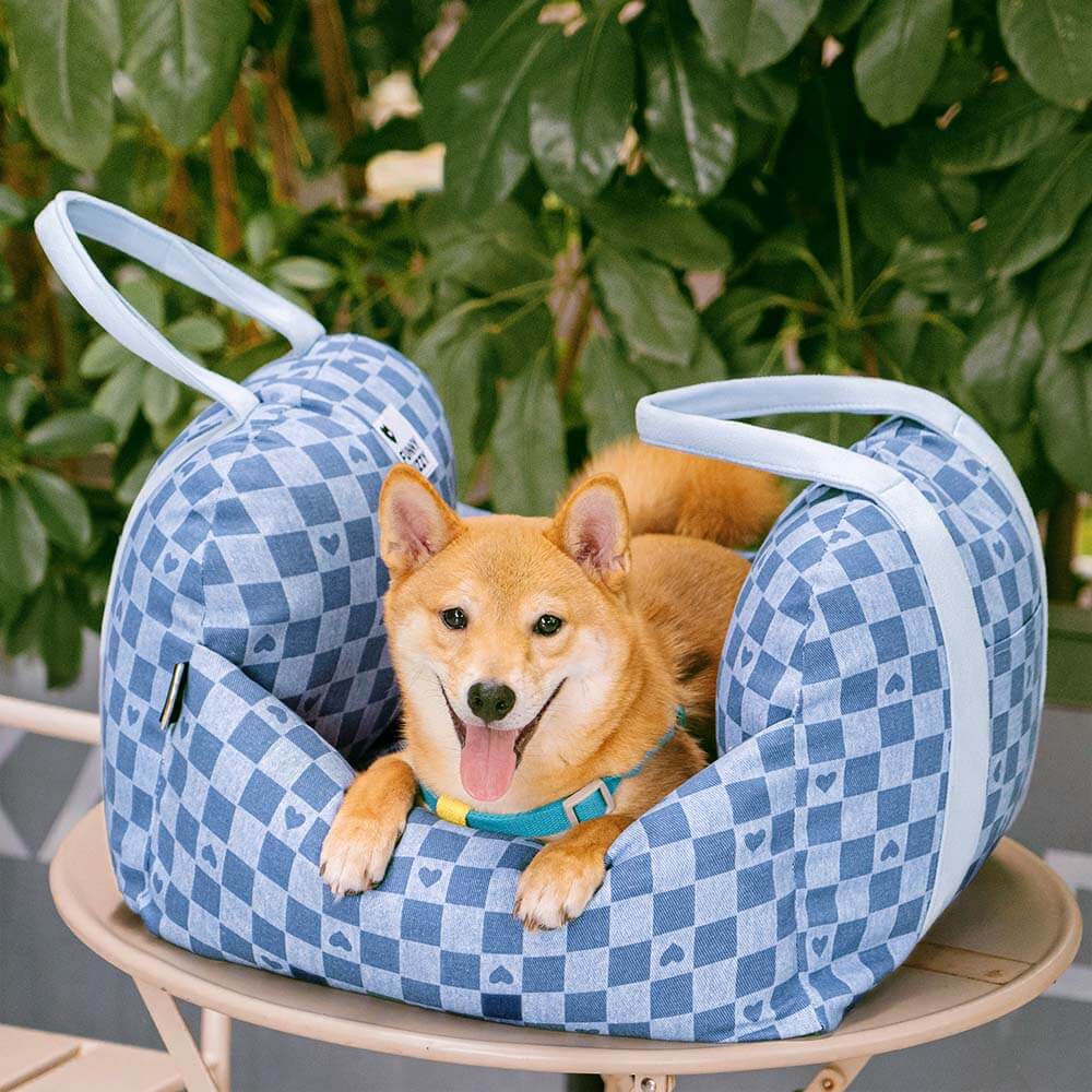 Letto a scacchiera vintage a scacchiera per cani letto