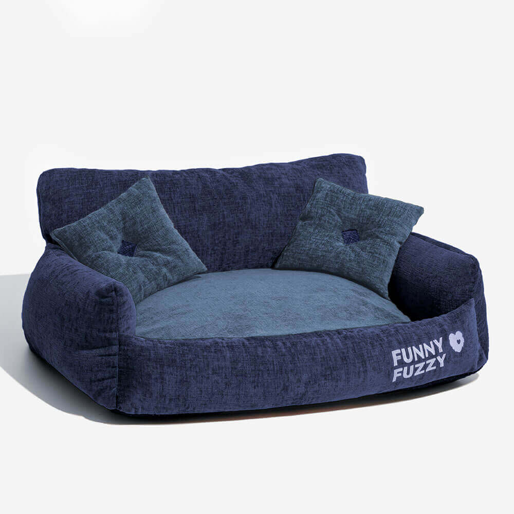 Stile Chenille in tessuto vintage Dog e gatto divano