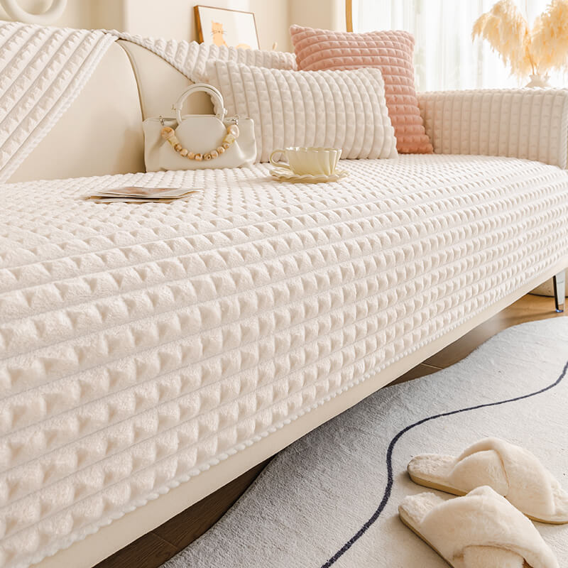 Cubierta de sofá sofá de sofá de franela cálida para mascotas