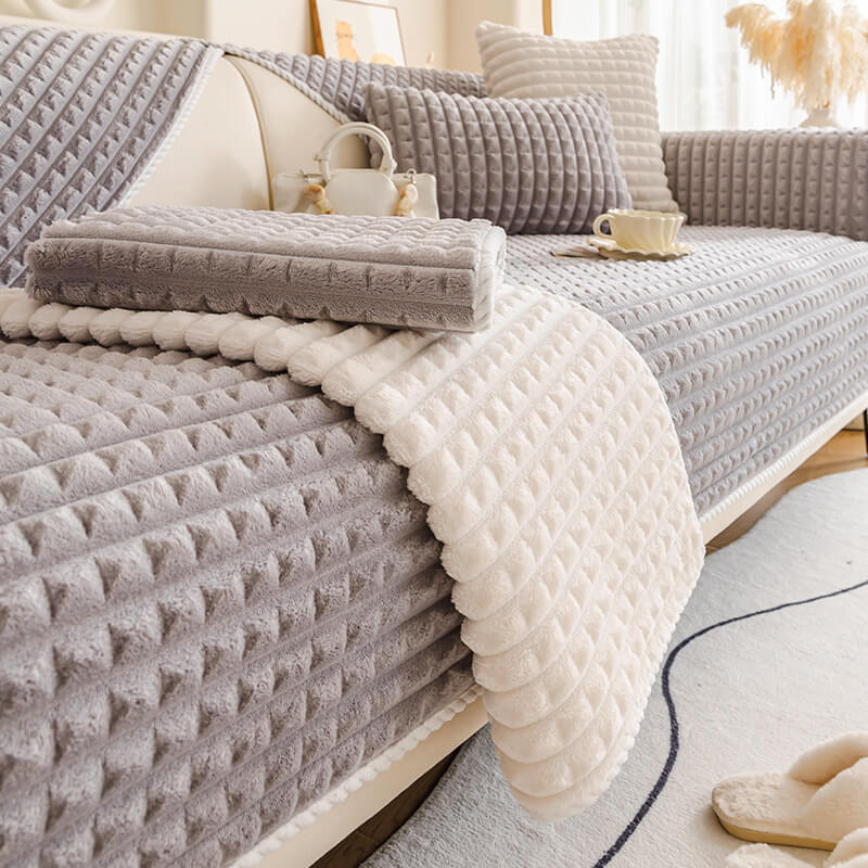 Cubierta de sofá sofá de sofá de franela cálida para mascotas