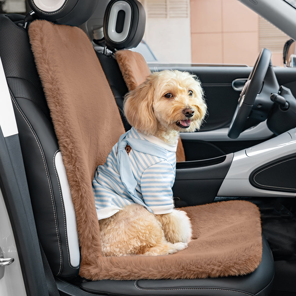 Coperchio di sedile per auto da cane universale peluche caldo