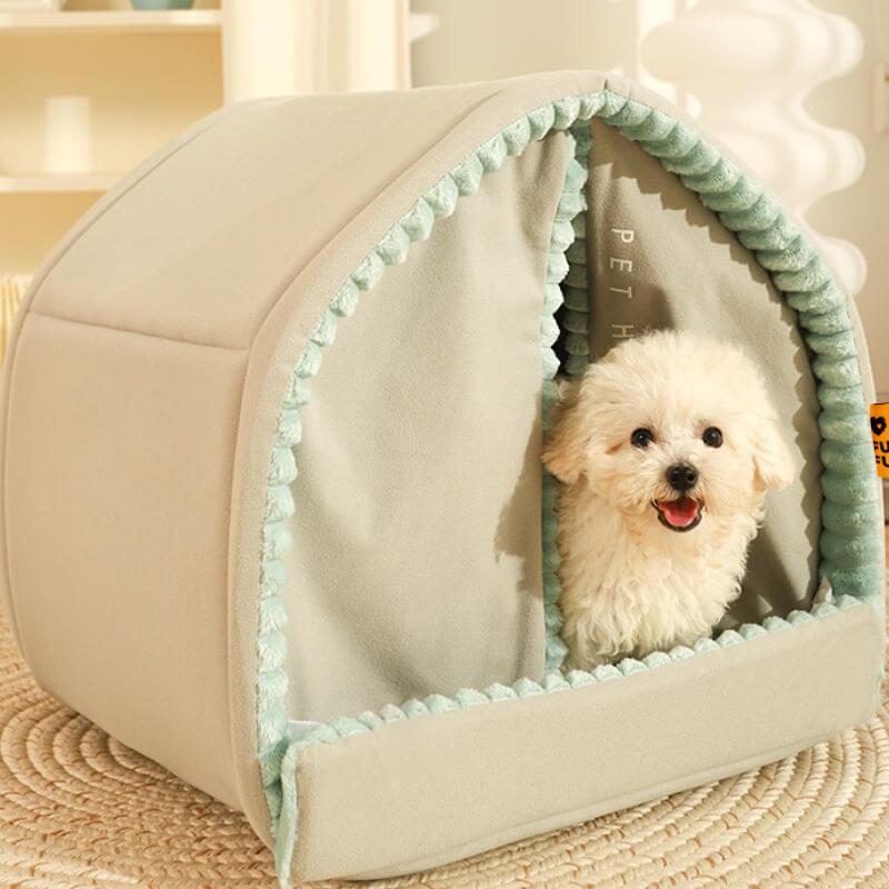 Casa per animali domestici a doppia tenda da pet