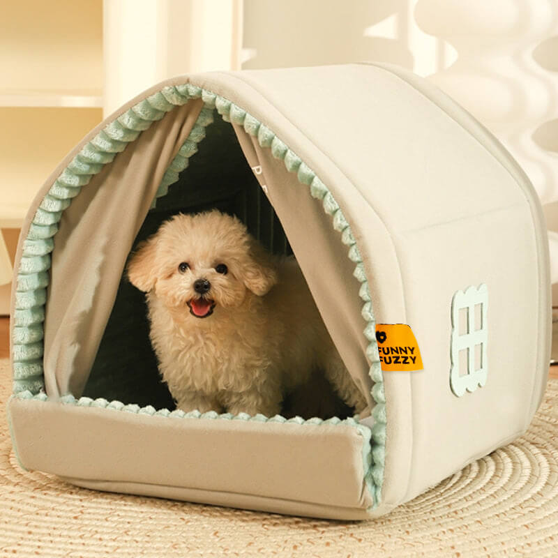 Casa per animali domestici a doppia tenda da pet