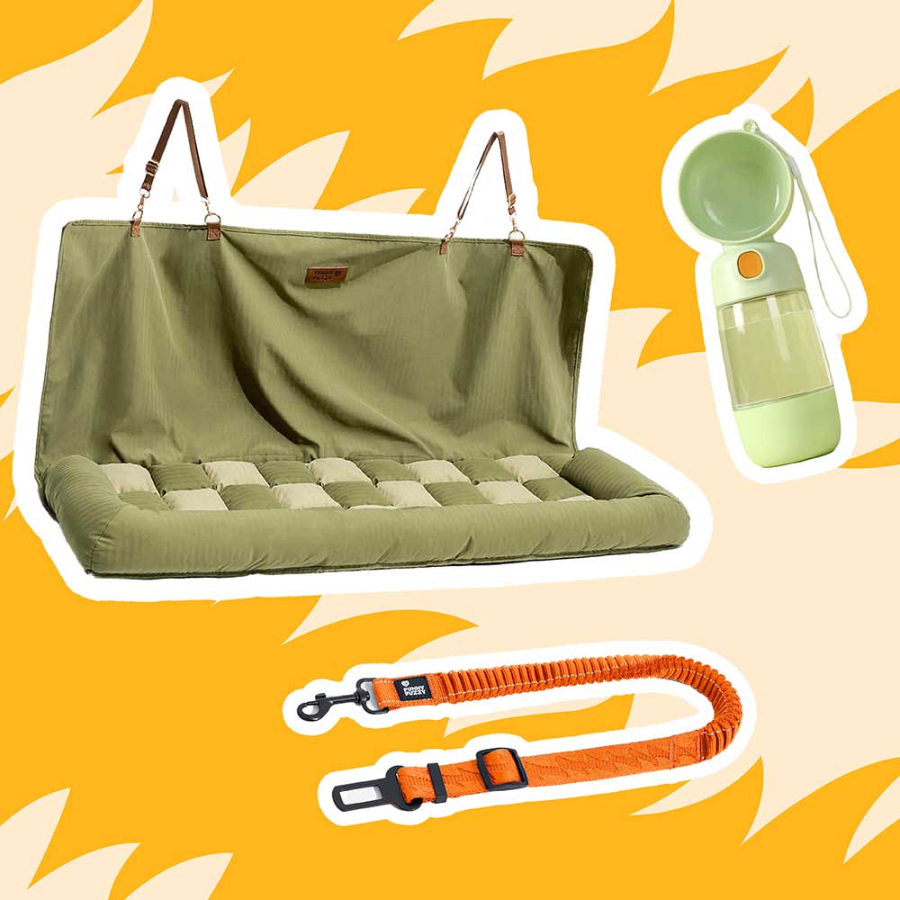 For Large Dog - Cozy Safety Car Trips Bundle -3pcs