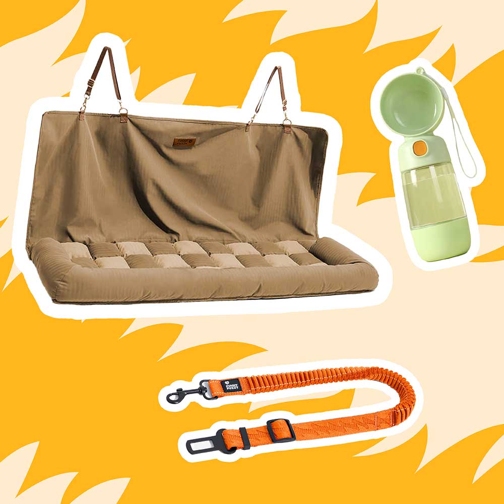 For Large Dog - Cozy Safety Car Trips Bundle -3pcs