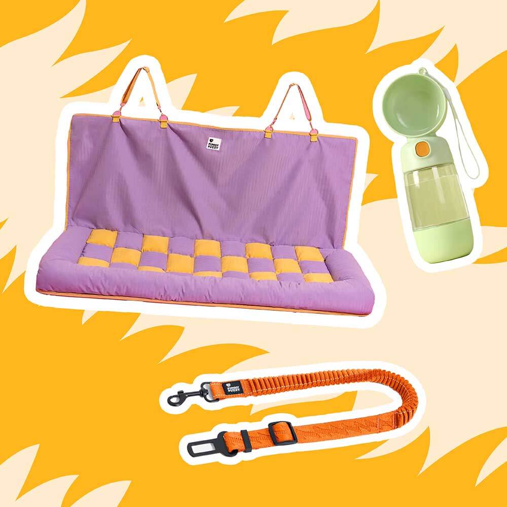 For Large Dog - Cozy Safety Car Trips Bundle -3pcs