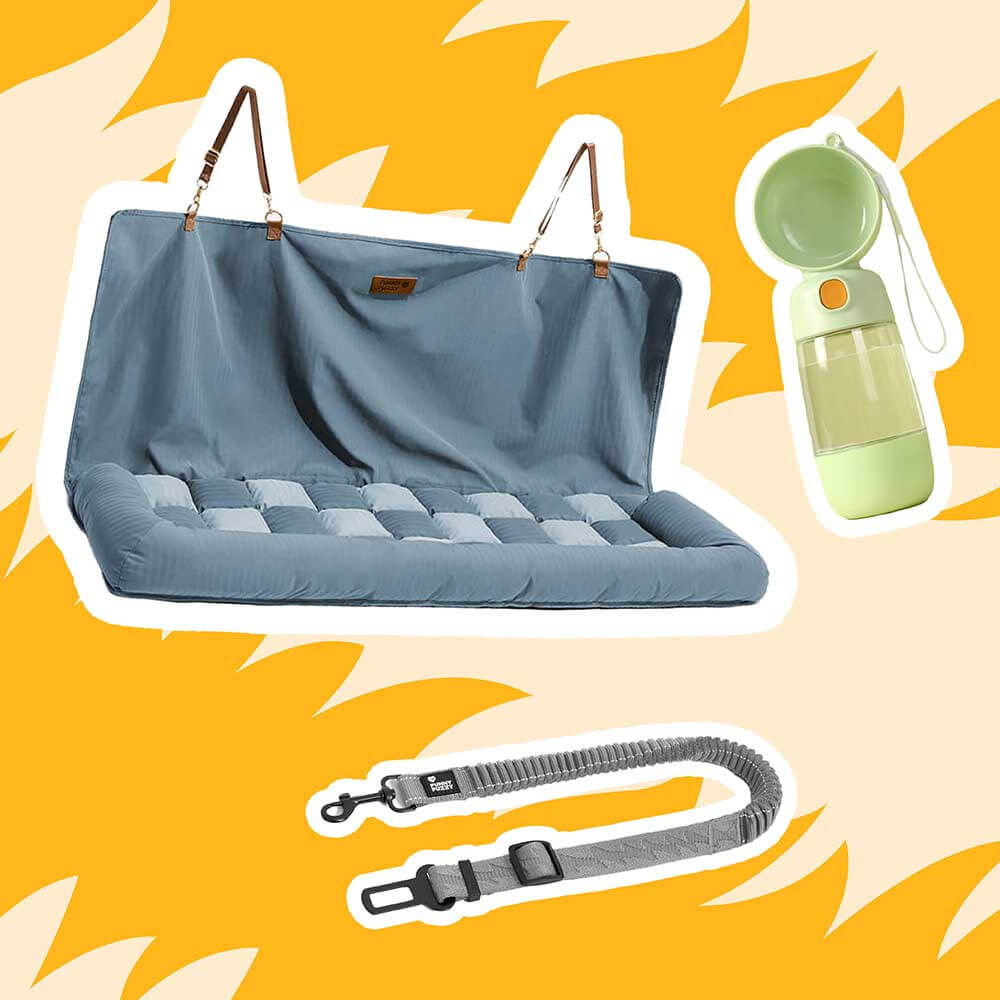 For Large Dog - Cozy Safety Car Trips Bundle -3pcs