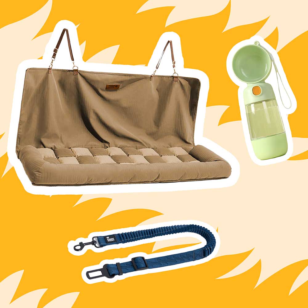 For Large Dog - Cozy Safety Car Trips Bundle -3pcs