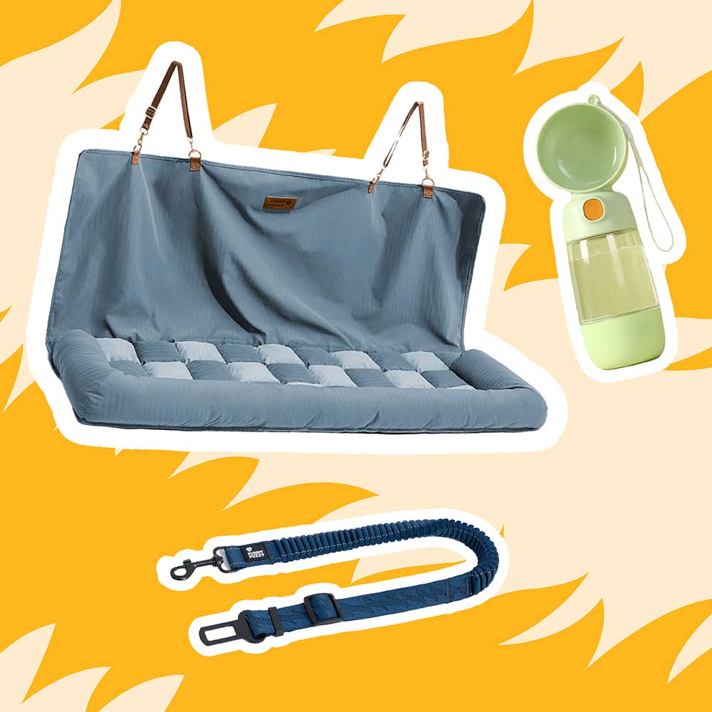 For Large Dog - Cozy Safety Car Trips Bundle -3pcs