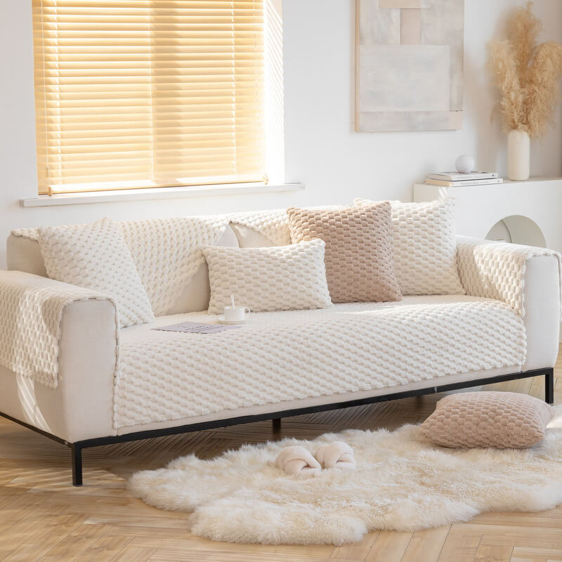 Copertura del divano non slip addensato di peluche.