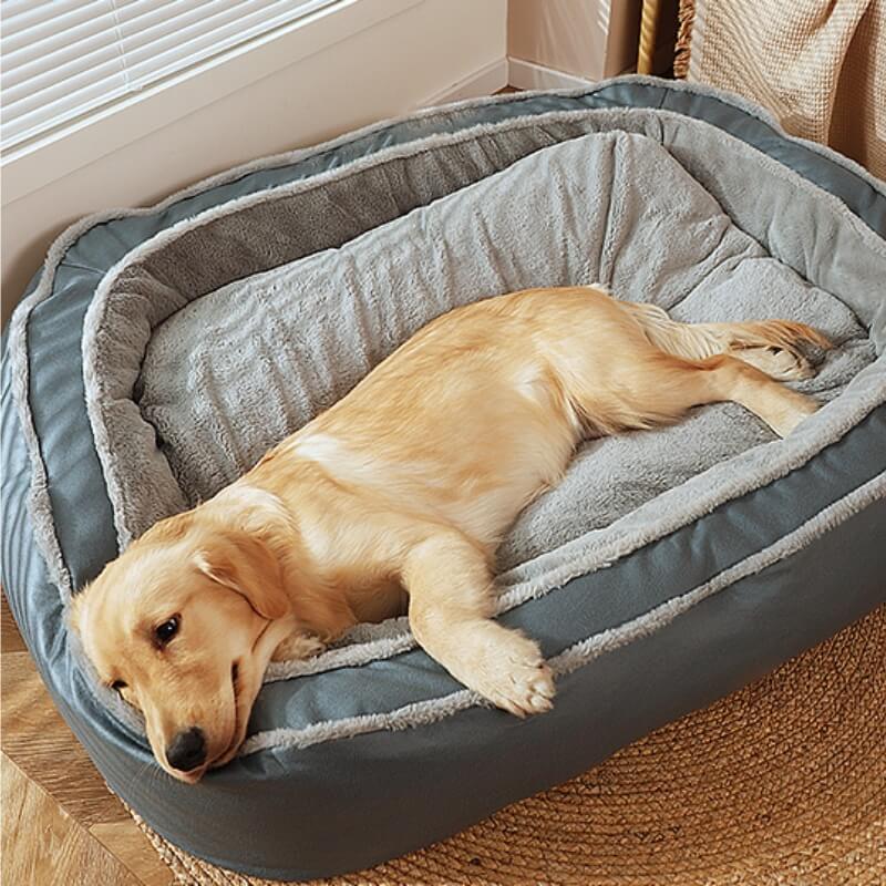 Cubierta de la cama - cama de perro ortopédica grande y cálida y cálida cama