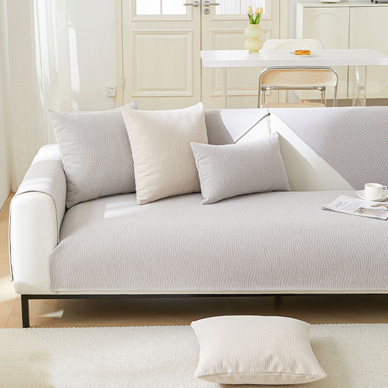 Textura de grano de madera Soft Chenille Anti-Scratch Couch Couch Couch