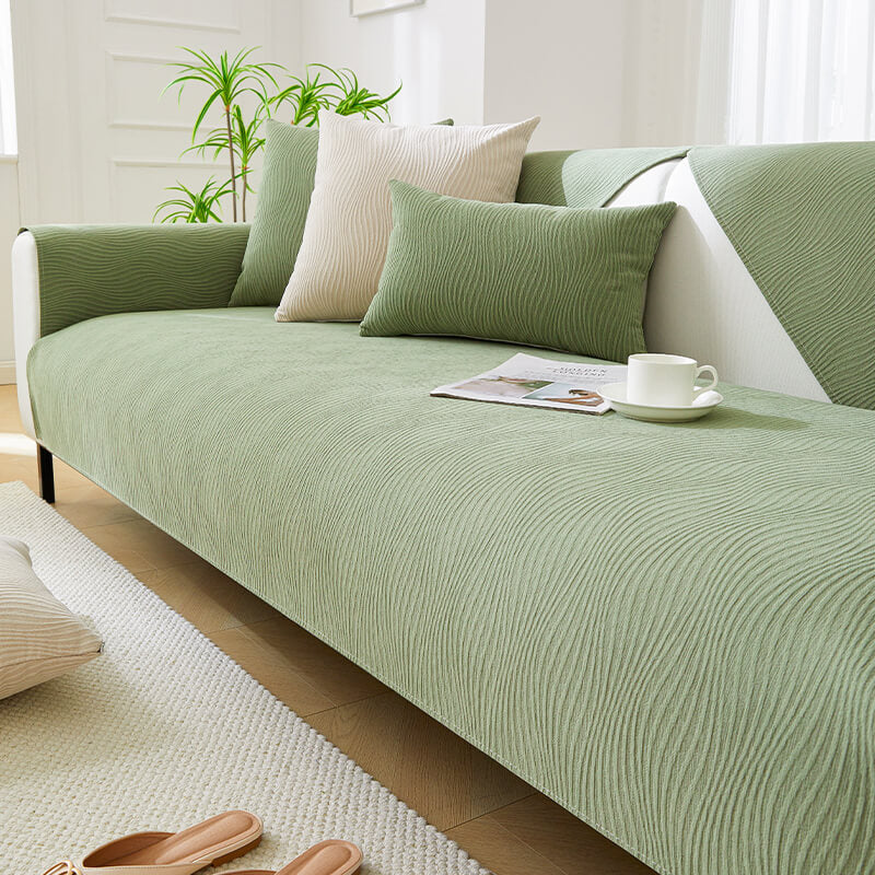 Textura de grano de madera Soft Chenille Anti-Scratch Couch Couch Couch