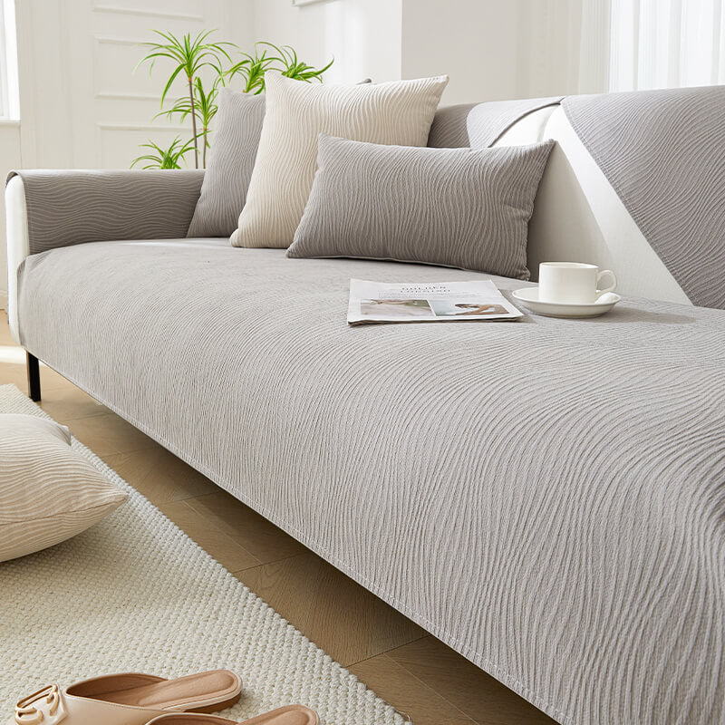 Textura de grano de madera Soft Chenille Anti-Scratch Couch Couch Couch