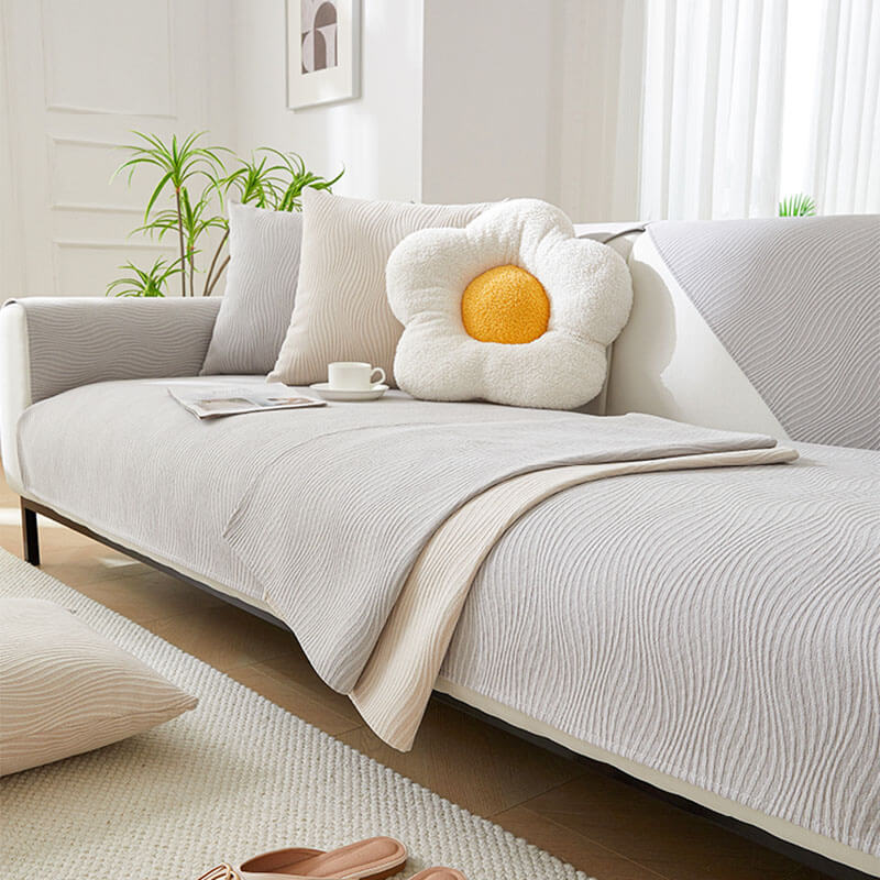 Textura de grano de madera Soft Chenille Anti-Scratch Couch Couch Couch