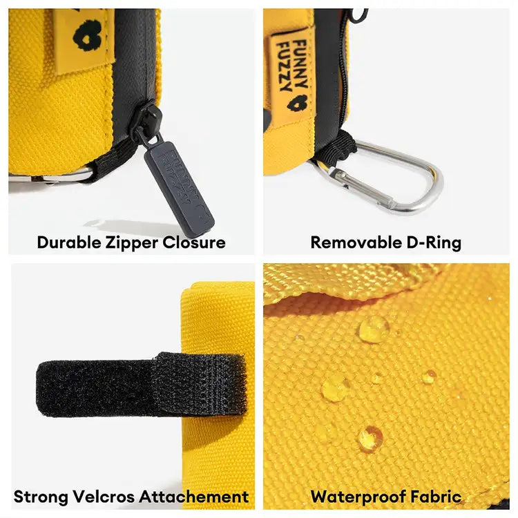 FunnyFuzzy Waterproof Guinzaio Attaccante Dispenser per borse per cacca - Flexi Walker