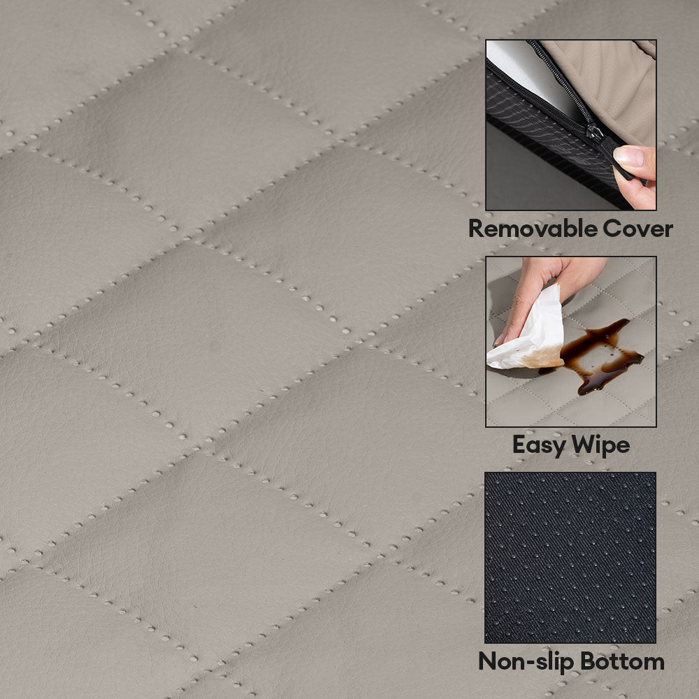 Luxe Faux Leather Foldable Orthopedic Large Dog Bed - CoreLounge